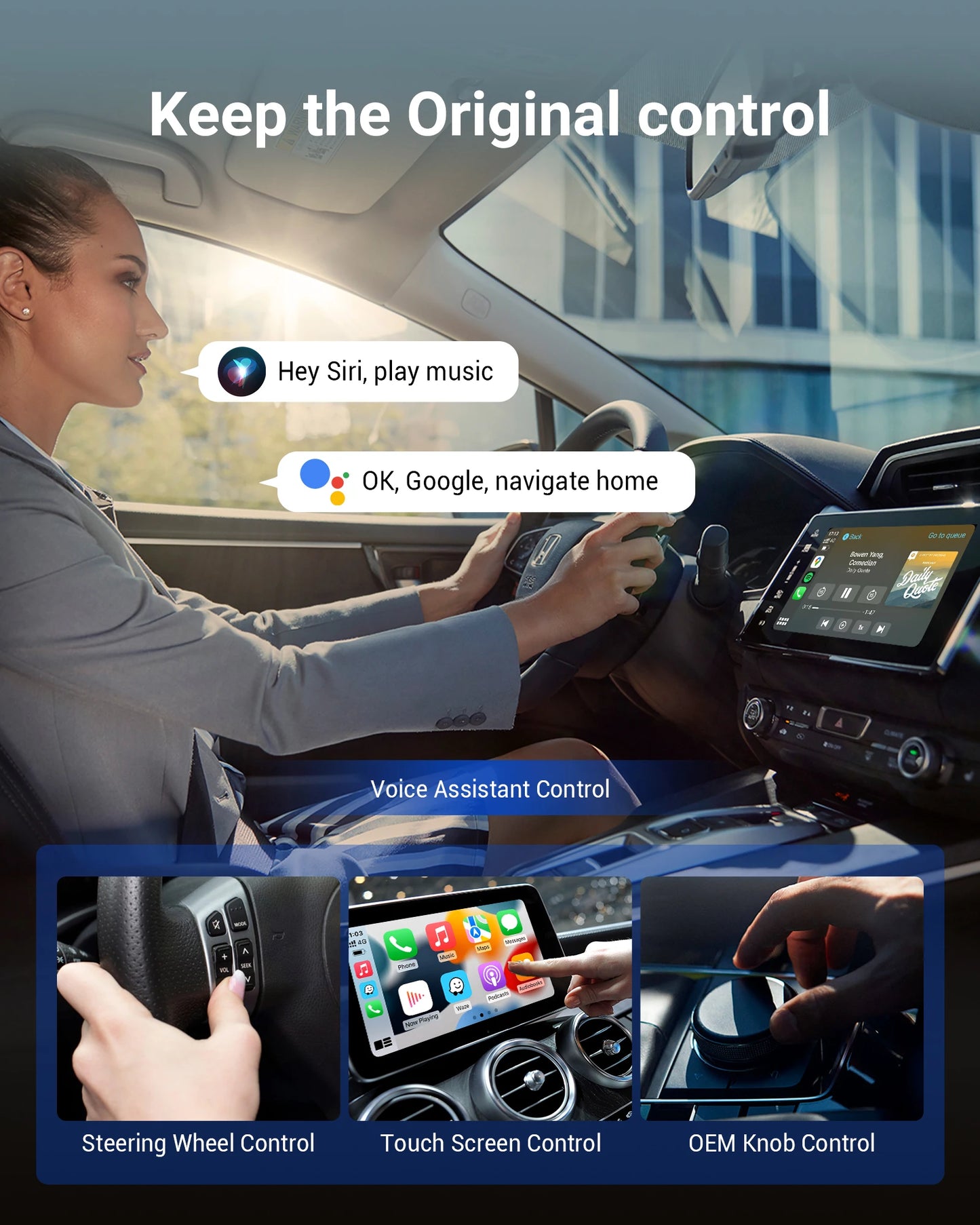 OTTOCAST Play2Video Pro Wireless CarPlay Android Auto Adapter Built in Youtube Netflix IPTV TikTokCar Accessories for Kia Toyota FREE SHIPPING