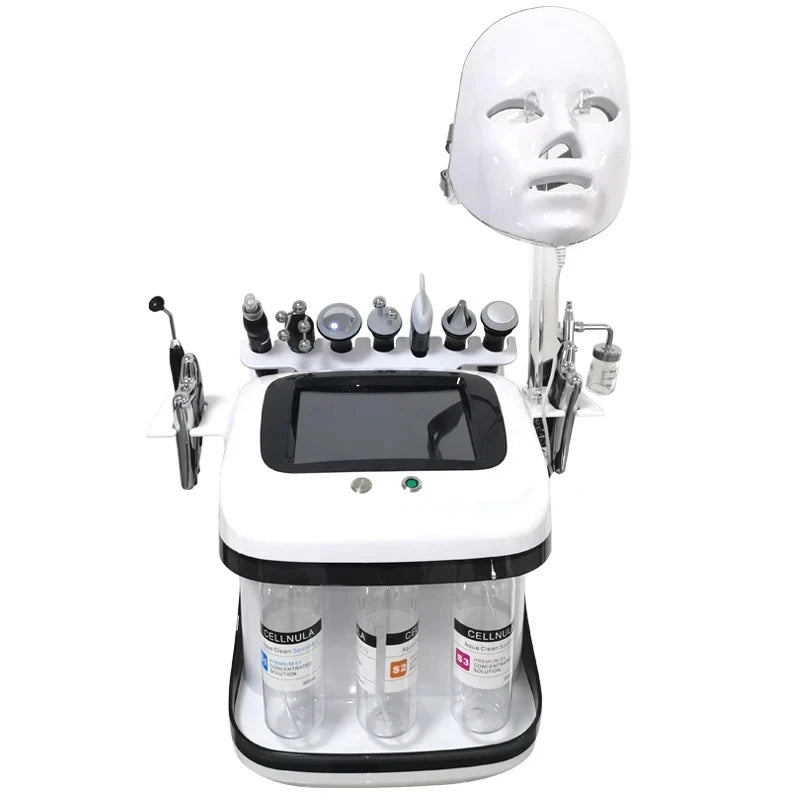 11 In 1 Dermabrasion facial Machine H2o2 Aqua Peeling Lift Skin Bubble Moisturizer Oxygen Machine FREE Shipping