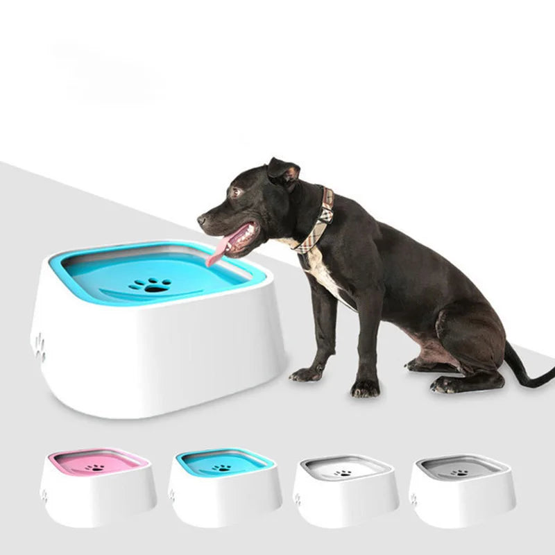 1.5L Dog Drinking Water Bowls Floating Non-Wetting Mouth Cat Slow Anti-Overflow Water Feeding Dispenser Large Capacity FREE Shipping