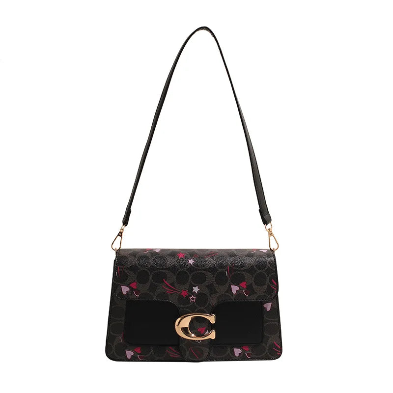 Crossbody Handbag SmallSquare Bag with Unique Sewing Line Printing Cover Type Versatile As Crossbody, Single Shoulder FREE Shipping