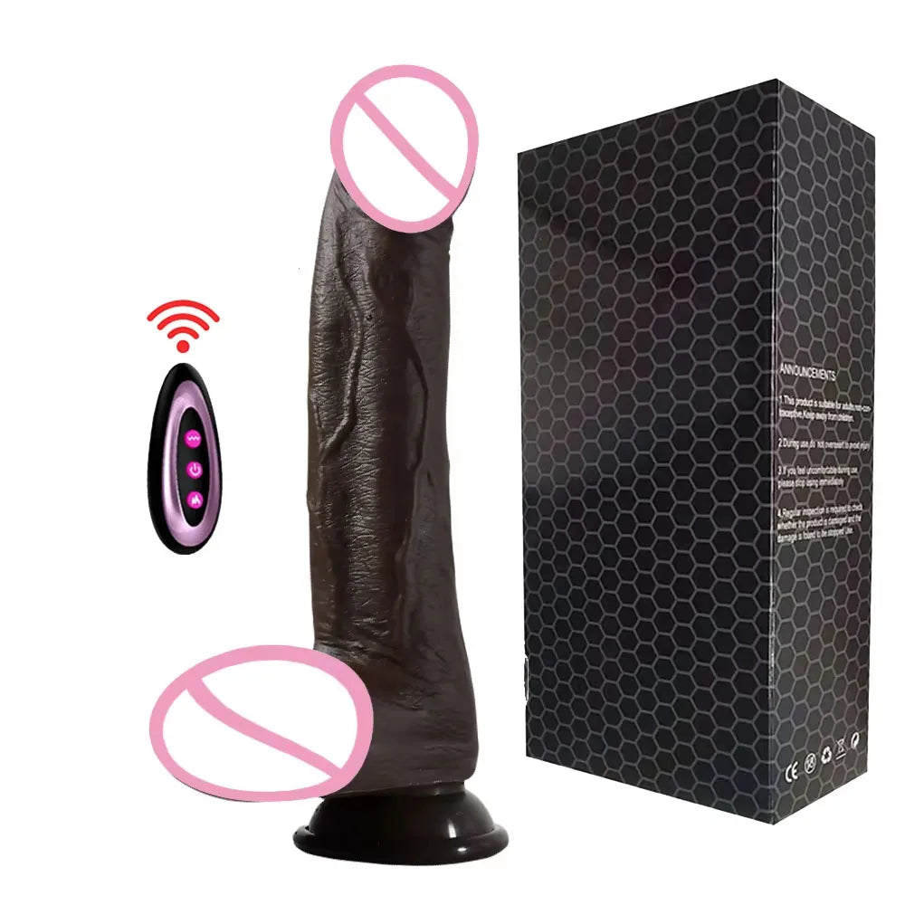 Realistic Dildo Vibrator Telescopic Female APP Remotely Controlled Heating Big Penis Massager Masturbator Adult Sex Toys Women, Pene Vibrador Guevo de plastico FREE Shipping