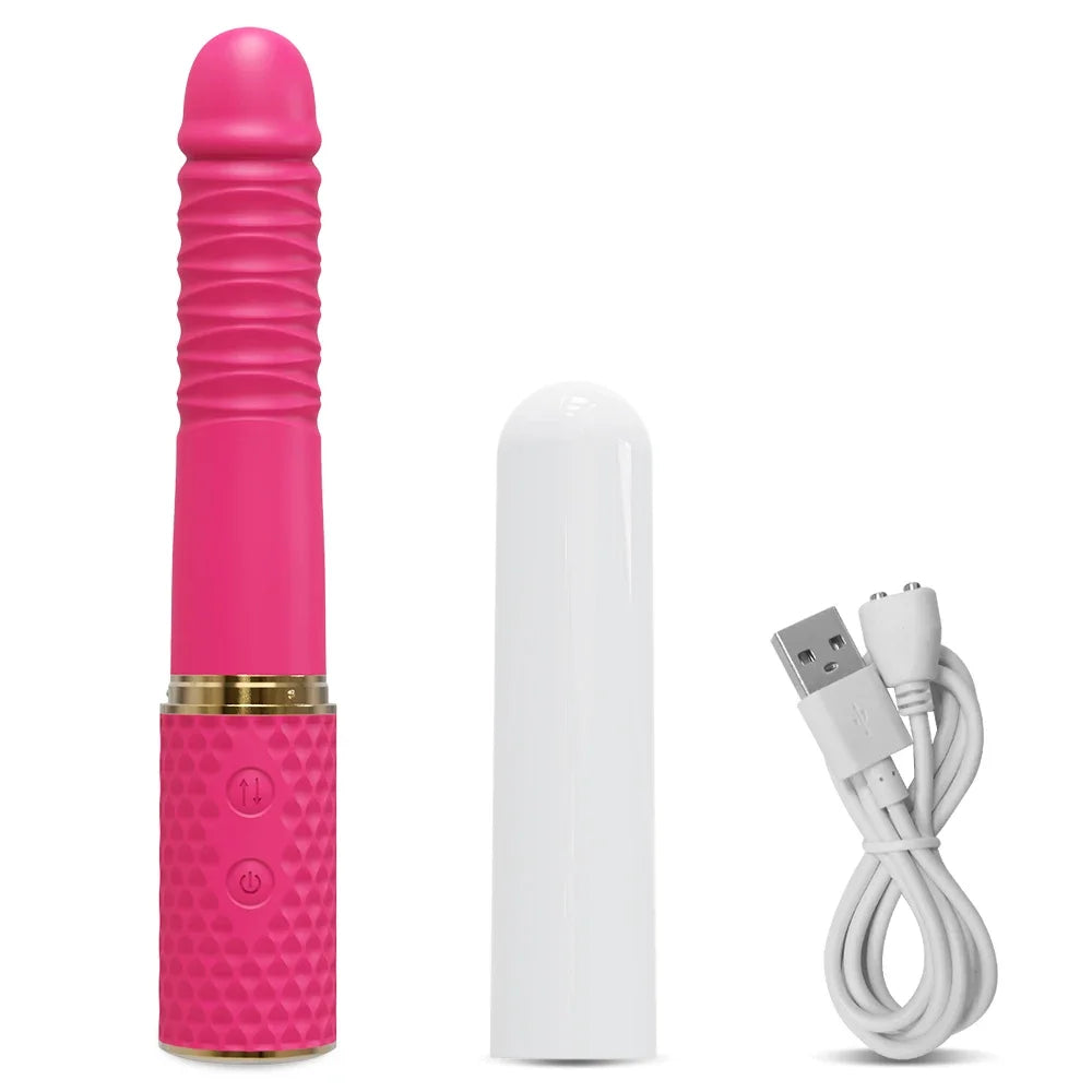 Automatic Thrusting Dildo Vibrator G Spot Clitoris Stimulation Anal Vaginal Massage Vibrating Sex Toy for Women Adult Goods FREE Shipping