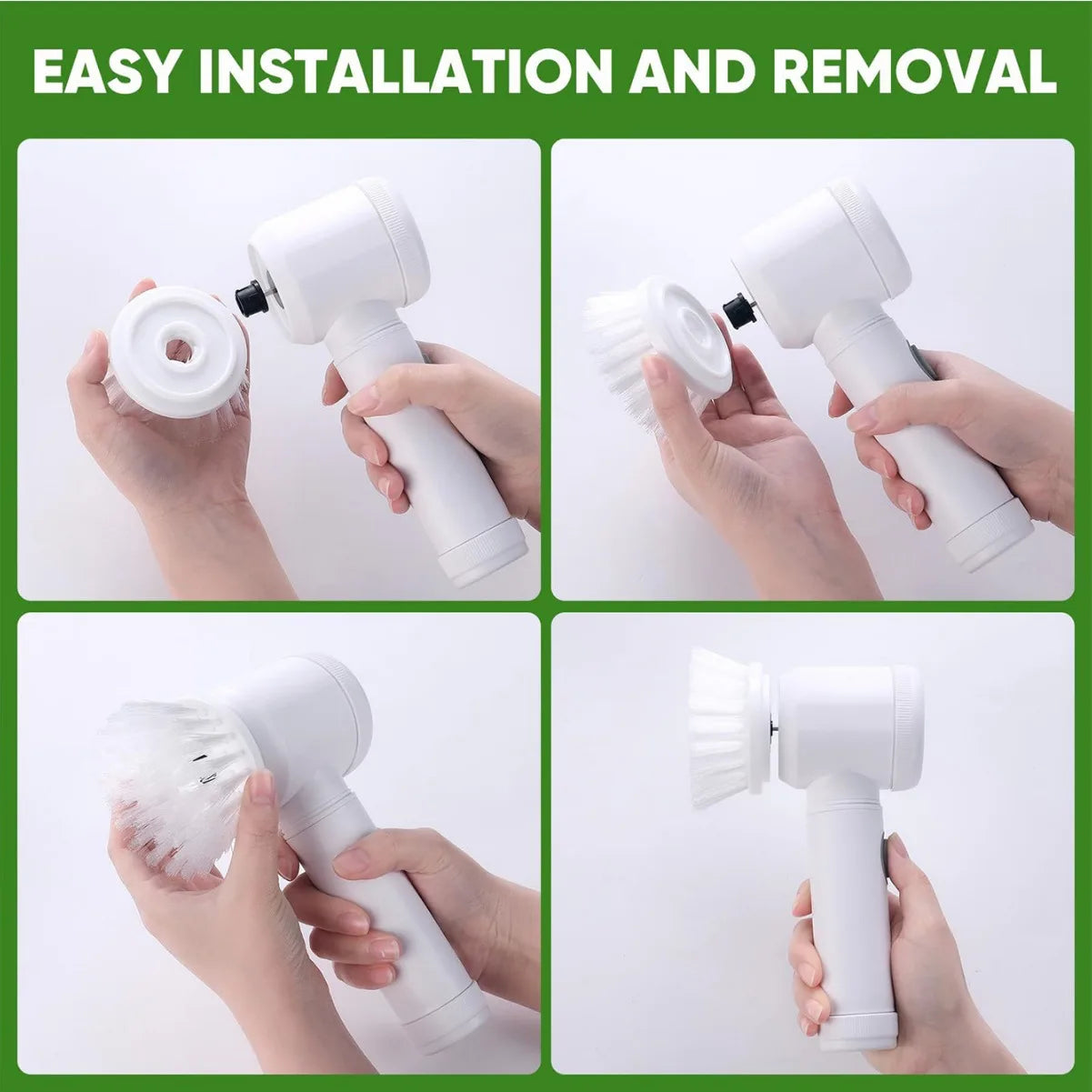 5 in 1 Powerful Electric Cleaning Brush Spin Scrubber Brush Deep Cleaning with 5 Replaceable Heads For Bathroom Kitchen 2025 FREE Shipping