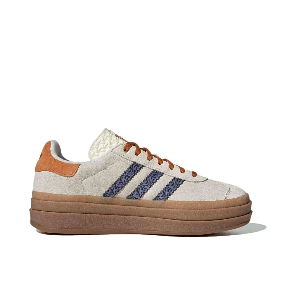 Adidas Originals Gazelle Bold Women Indigo White Fashion Classic Thick Platform Non-slip Height Increase Board Shoes Free Shipping