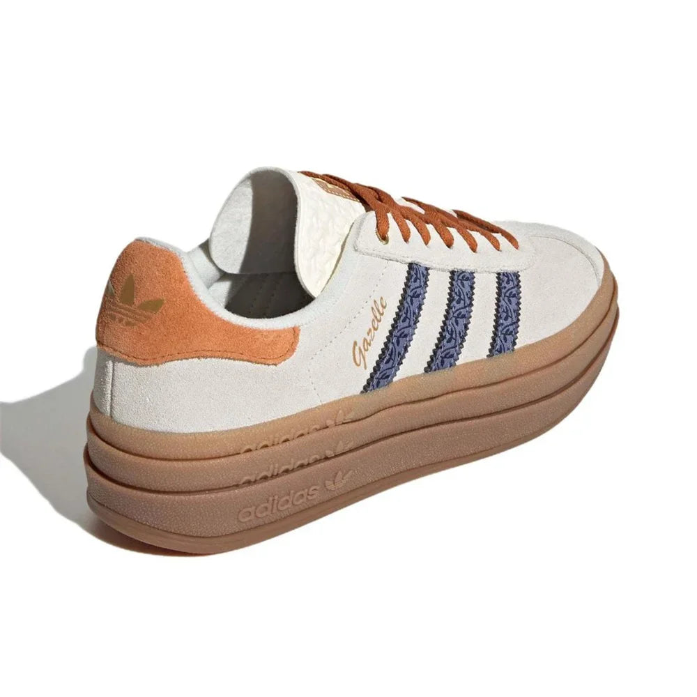 Adidas Originals Gazelle Bold Women Indigo White Fashion Classic Thick Platform Non-slip Height Increase Board Shoes Free Shipping