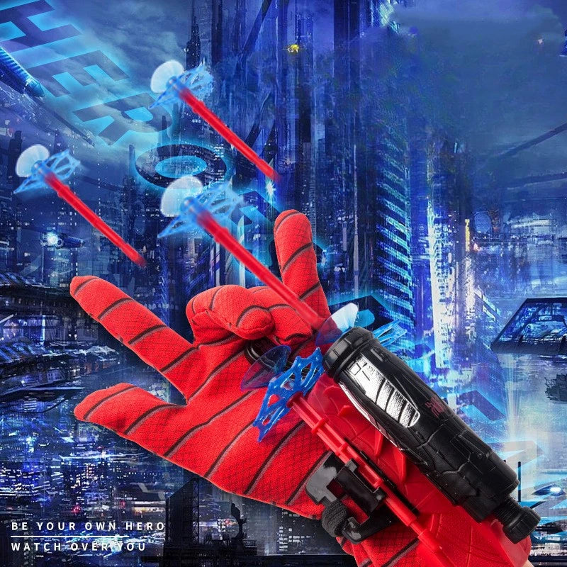 Disney SpiderMan Hero Launcher Rotating Spider-Man Launcher Soft Bullet Gun Suction Cup Ejection Toy Children's Birthday Gift FREE Shipping