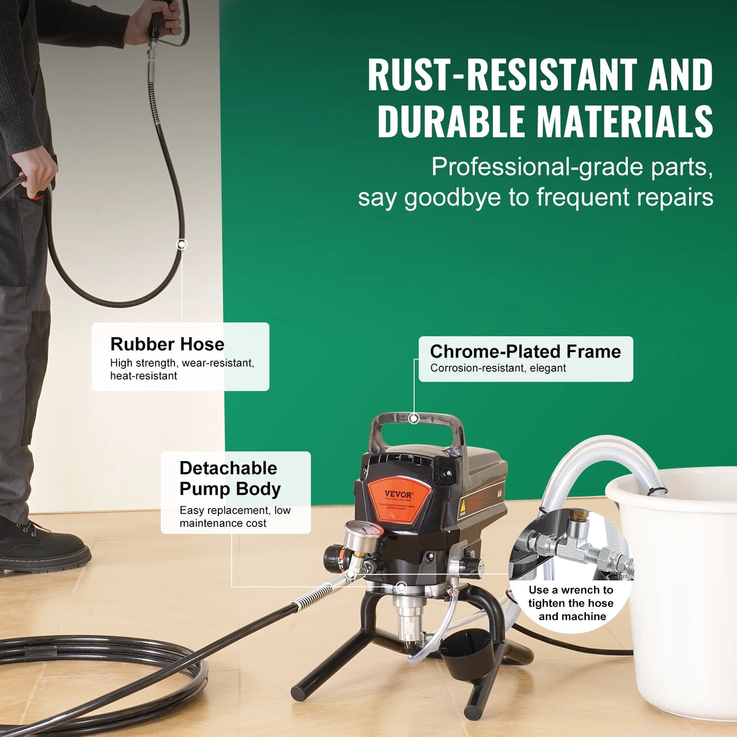 VEVOR 750W 950W Airless Paint Sprayer 3000PSI High Efficiency Electric Airless Sprayer Handheld Paint Sprayers for Home Interior FREE Shipping