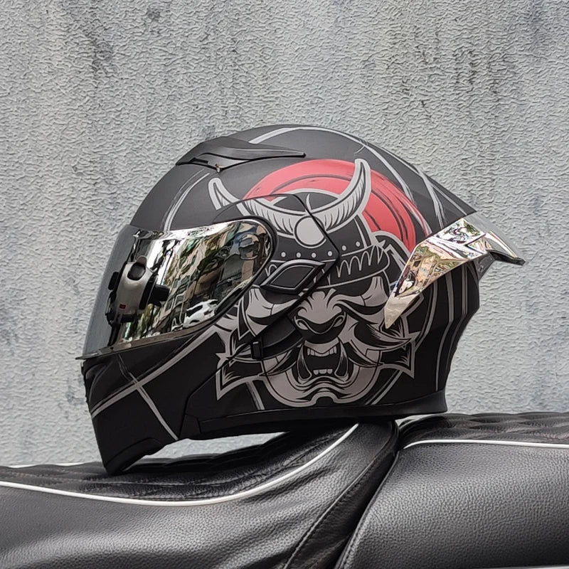Motorcycle helmets Double Visors Modular Flip Up helmet DOT approved Full face casque moto racing Motocross helmet DOT