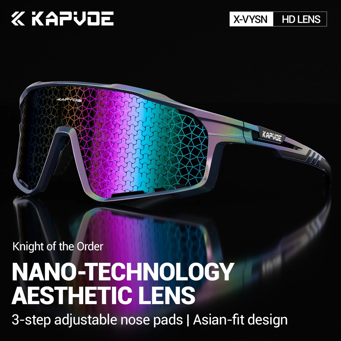 Kapvoe Fashion Cycling Glasses Sports Sunglasses Bicycle Men Women Bike Goggles Sports Eyewear Running Hiking Driving 2025 New FREE Shipping