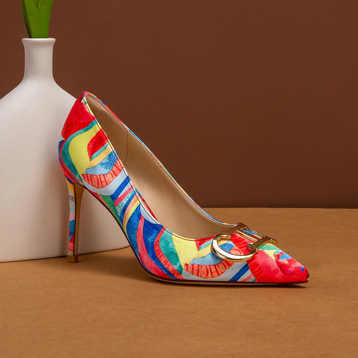 High Heels Carolina Herrera Luxurious Color Matching Design and Exquisite Color Contrast Versatile High Heels Fashionable Women's New High Heels CH Free Shipping