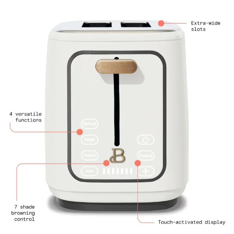 Beautiful 2 Slice Touchscreen Toaster, White Icing by Drew Barrymore FREE Shipping