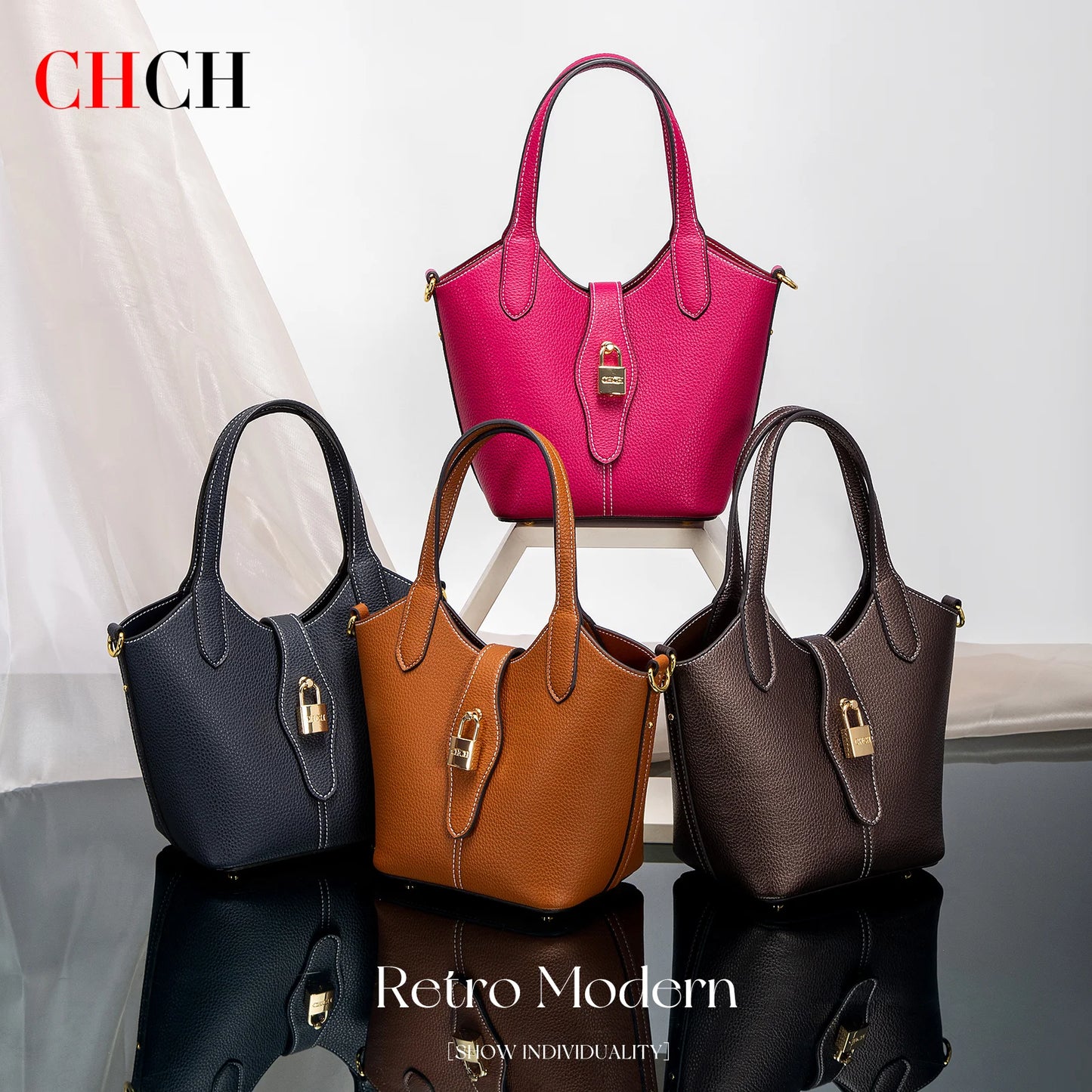 Carolina Herrera Women's Handbag Autumn New Collection Simple Women's Vegetable Basket Handbag FREE Shipping