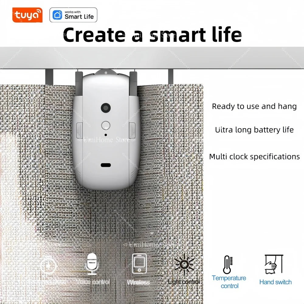 Smart Curtain Robot with Tuya APP Contral WiFi Automatic Intelligent Curtain Companion No Track ZigBee Electric Curtain Motor FREE Shipping