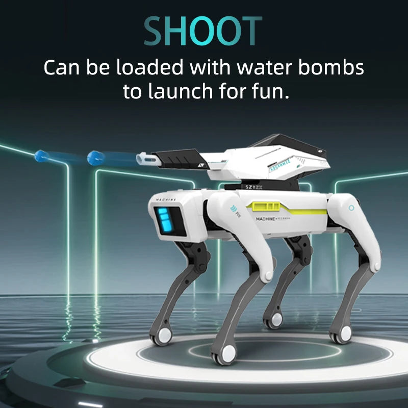 Teeggi Electric RC Intelligent Robot Dog Multifunction RC Mechanical Dog with turret Educational Toy Bionic Smart Robot Toy Gift Perro electronico FREE Shipping