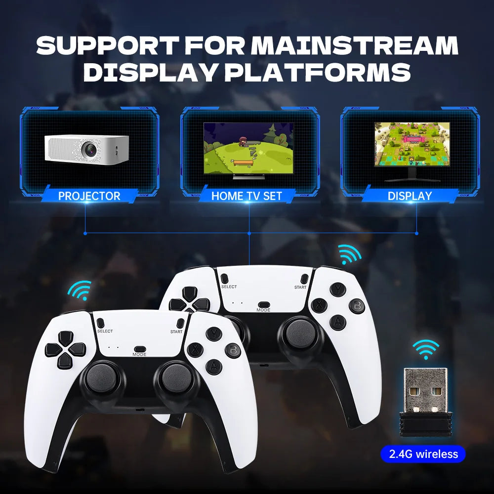 M15 Game Stick 4K Mini Retro Video Game Console Built-in 20000 Games Wireless Gamepads Video Game Controller Support 2 Player FREE Shipping