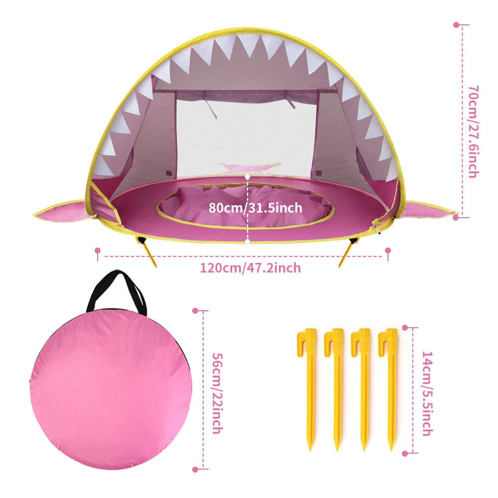 Baby Beach Tent Uv-protecting Sunshelter With A Pool Baby Kids Beach Tent Pop Up Portable Shade Pool UV Protection Sun Shelter FREE Shipping