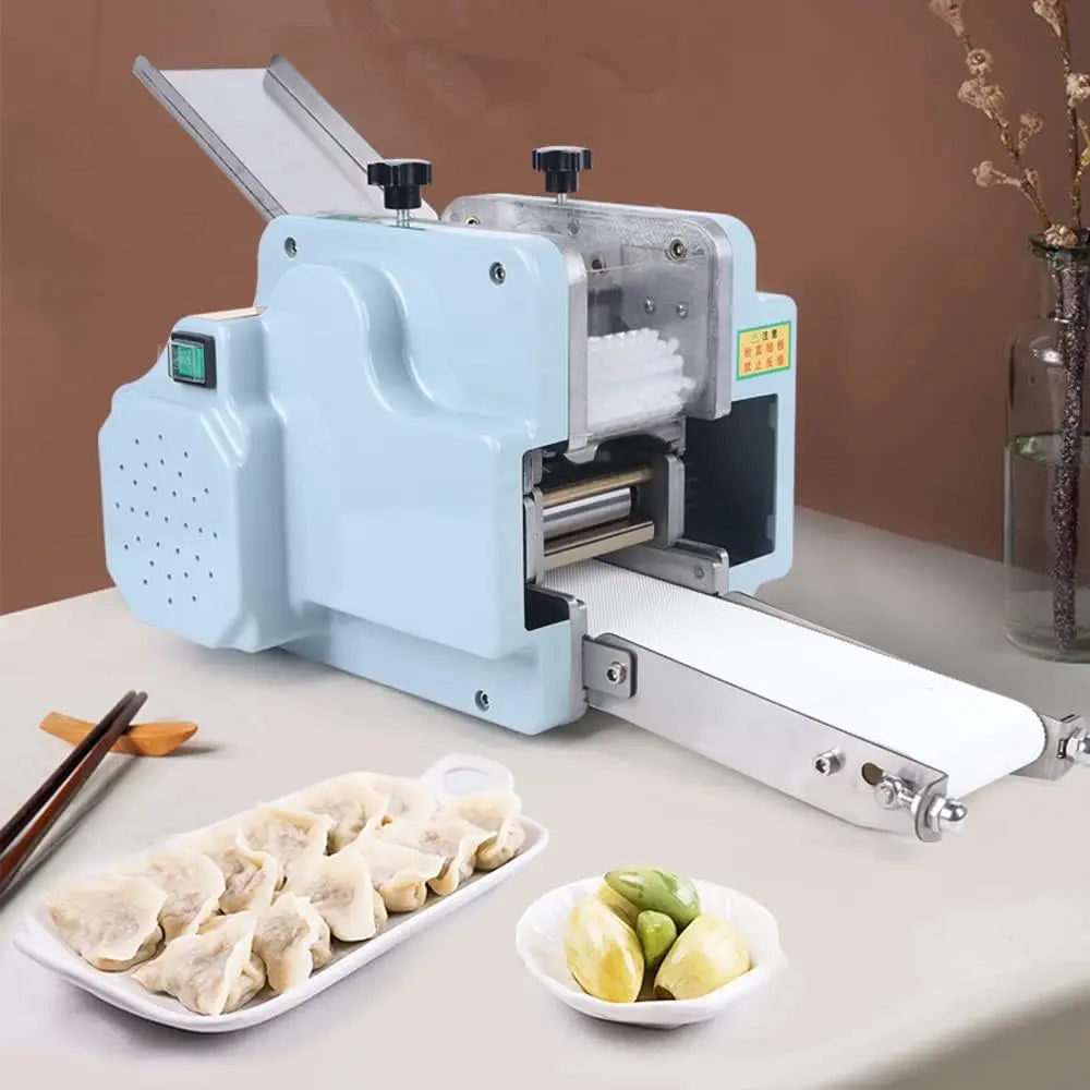 140W Commercial Electric Dumpling Skin Maker Wonton Dough Maker for Kitchen Noodle Shops Breakfast Shops Street Snack Shops