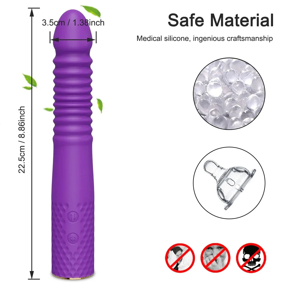 Automatic Thrusting Dildo Vibrator G Spot Clitoris Stimulation Anal Vaginal Massage Vibrating Sex Toy for Women Adult Goods FREE Shipping