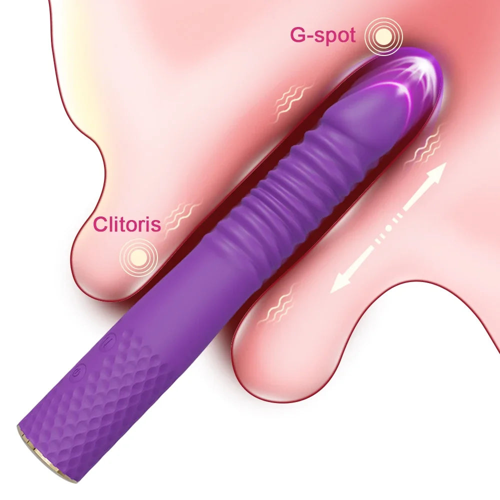 Automatic Thrusting Dildo Vibrator G Spot Clitoris Stimulation Anal Vaginal Massage Vibrating Sex Toy for Women Adult Goods FREE Shipping