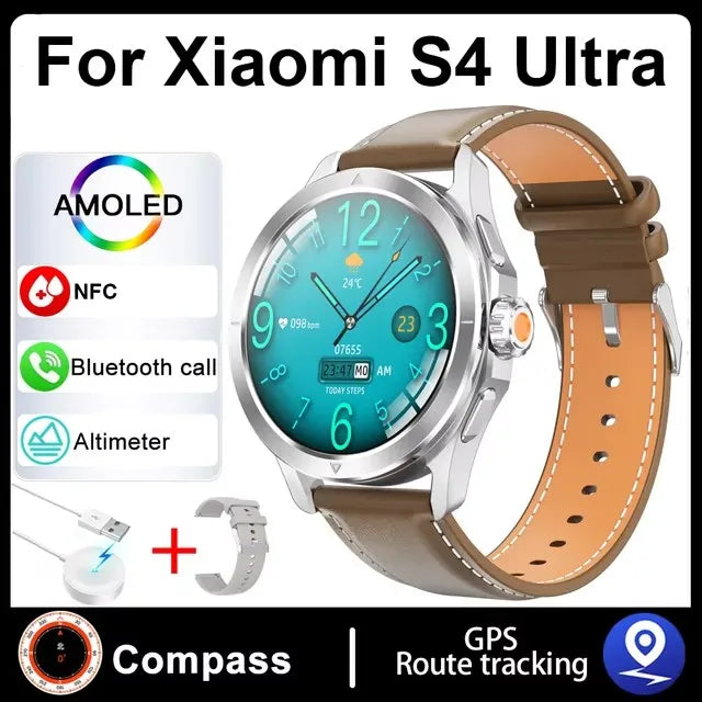 Xiaomi S4 Ultra Outdoor Sports Smart Watch Men 1.53 inch AMOLED NFC GPS Compass Heart rate Waterproof BT Call Smartwatch reloj Xiaomi FREE Shipping
