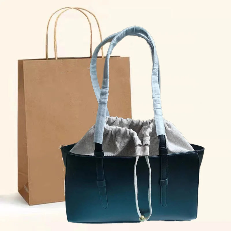 Luxury Fashionable High-quality Shoulder Bag Wild Drawers Bouquet Mouth Handbag Multifunctional Soft Leather Messenger Bag FREE Shipping