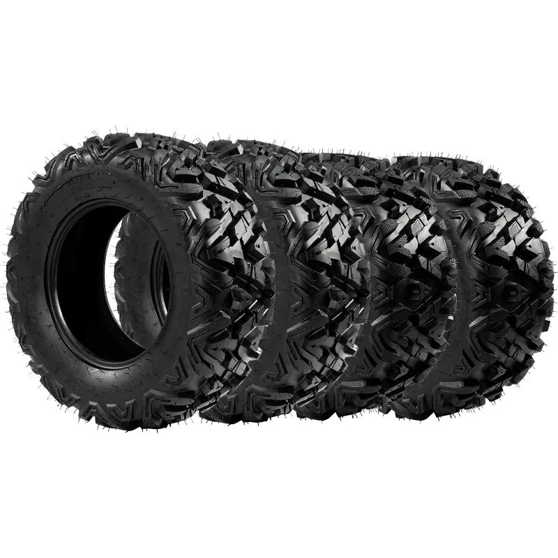 Complete Set of 4 All Terrain ATV UTV Tires 25x8-12 Front & 25x10-12 Rear 6PR Tubeless FREE SHIPPING
