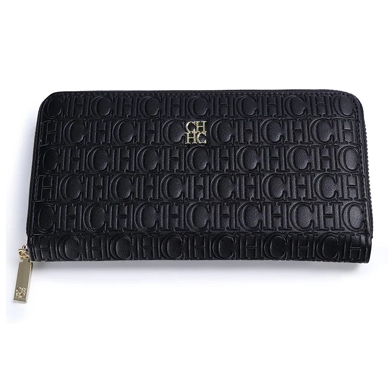 CH Fashion Classic Women's Small Wallet Standard Wallet Solid Color Design Multi-Letter Embossed Women's Coin Purse Luxury