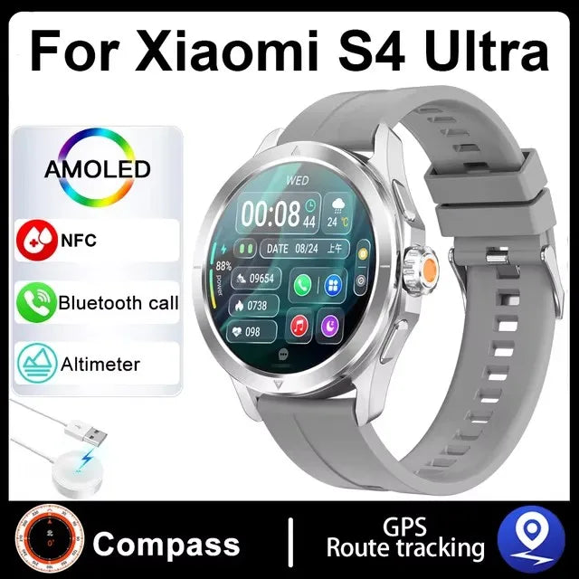 Xiaomi S4 Ultra Outdoor Sports Smart Watch Men 1.53 inch AMOLED NFC GPS Compass Heart rate Waterproof BT Call Smartwatch reloj Xiaomi FREE Shipping