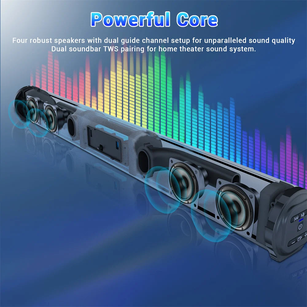 Sound Bar TV Sound System Bluetooth Speaker Wireless Subwoofer Bass Home Theater Rechargeable Lound Portable Speaker Free Shipping