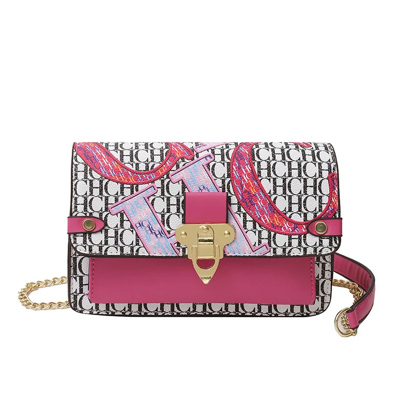 CH Large Capacity Crossbody Bag - Elegant Solid Color Leather Tote Purse, Minimalist Designer Commuter Handbag For Women