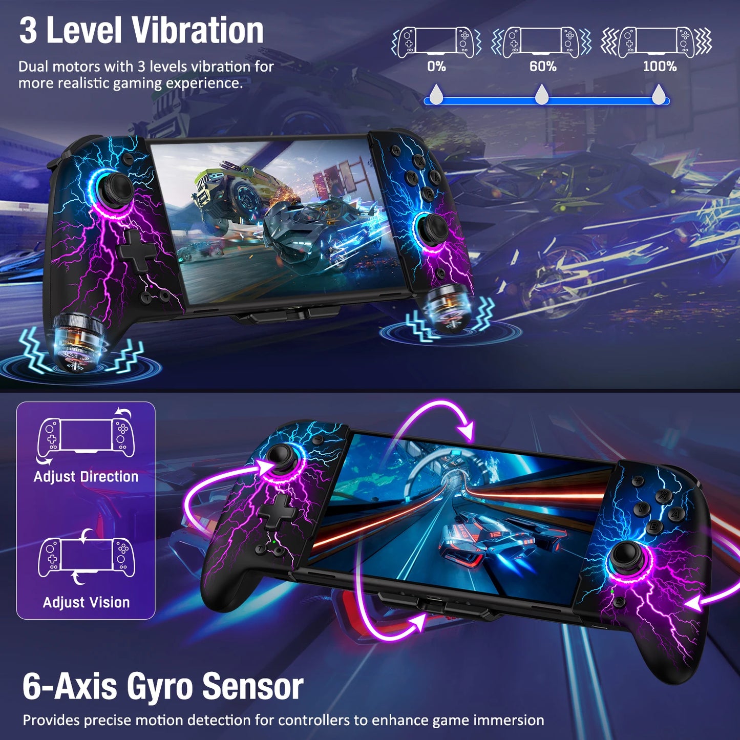 For Nintendo Switch/OLED Controller Hall Effect Wireless Switch Controller One-Piece Switch Joypad with 1000mAh Battery FREE Shipping
