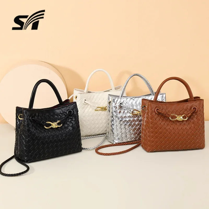 Leather Bag Shoulder Andiamo MessengerBag Popular Hand-woven Women's Bag FashionVersatileTemperament Handbag Purses and Handbags Bottega FREE Shipping