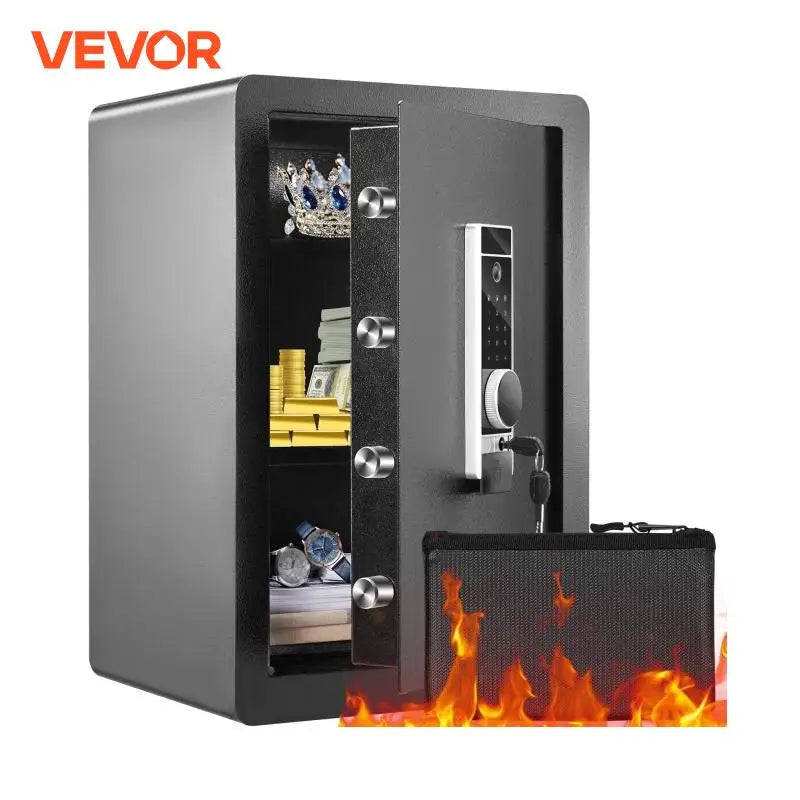 VEVOR Electric Safe 2.2/1.8 Cubic Feet Fingerprint & Digital Security Cabinet Safe W/ Fire-proof Bag for Cash Jewelry Documents FREE Shipping