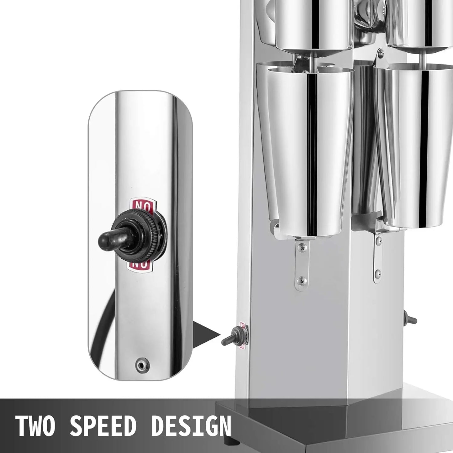 Milkshake Double Head Electric Blender, 180W, Silver, 800ml FREE SHIPPING