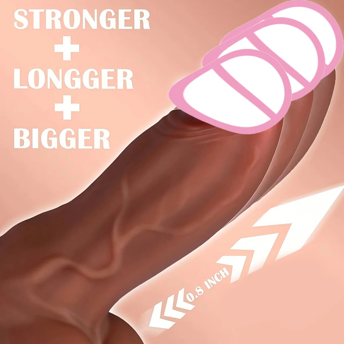 Thrusting Dildo Vibrator - 9 Inch Realistic Dildos with 3 Thrusting & 9 Vibrating & Heating Modes Adult Sex Toys for Women 18+ FREE Shipping
