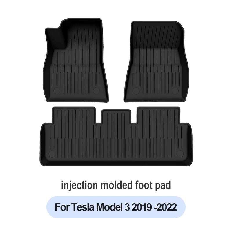 Car Floor Mats for Tesla Model 3 Y 2019-2024 Car Four Seasons Waterproof Non-slip Floor Mat NEW TPE Special Car Accessories