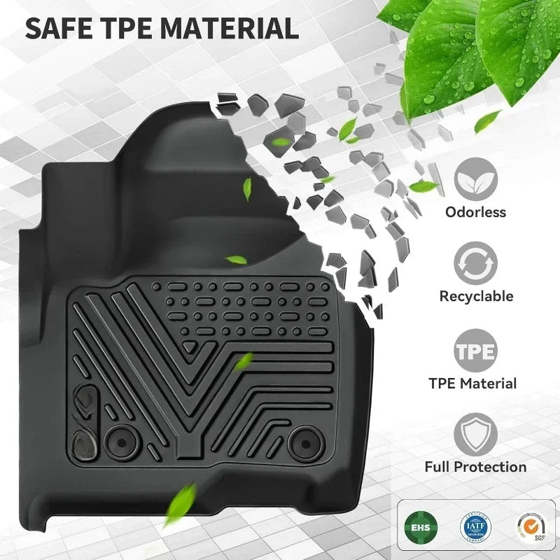 YITAMOTOR Floor Mats Fit for Ford F-150/F150 SuperCrew Cab 2025-2024 2015(Rear w/o U-Seat Flat Storage) Free Shipping