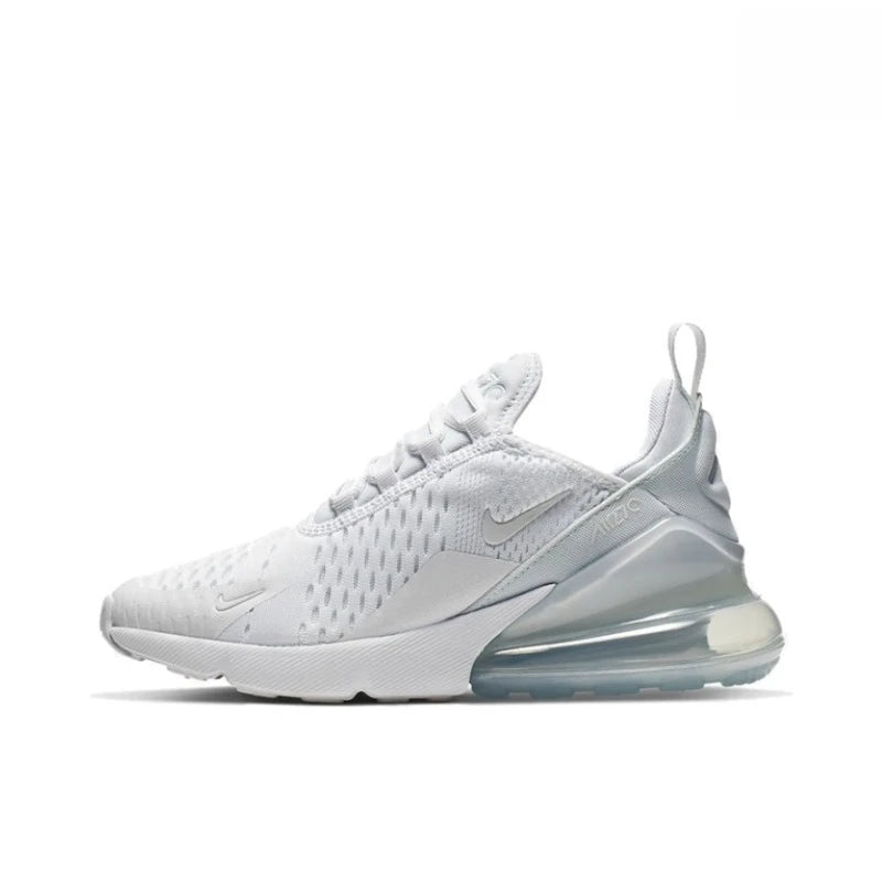 Nike Air Max 270 White Blue Fashion Casual Mesh Breathable Air Cushion Men Women Running Shoes Unisex Outdoor Sports Sneakers FREE Shipping