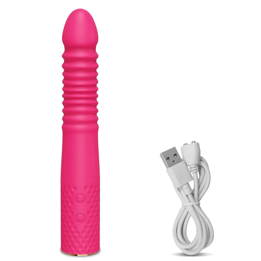 Automatic Thrusting Dildo Vibrator G Spot Clitoris Stimulation Anal Vaginal Massage Vibrating Sex Toy for Women Adult Goods FREE Shipping