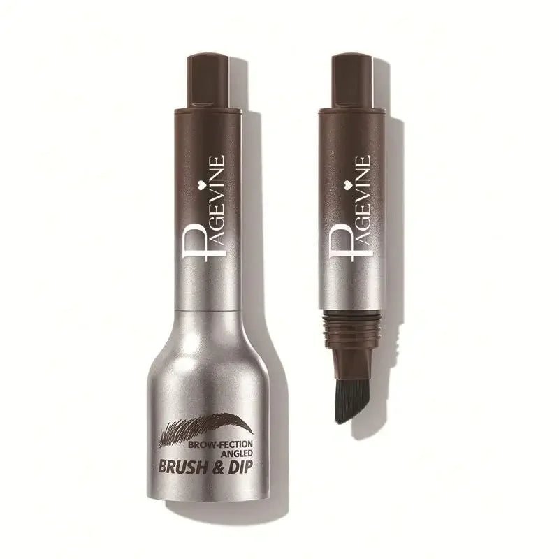 Hair-like Strokes Liquid Eyebrow With Large Brush Head,natural Hairline Press Type Eyebrows Dye Pen,anti Smudging Waterproof