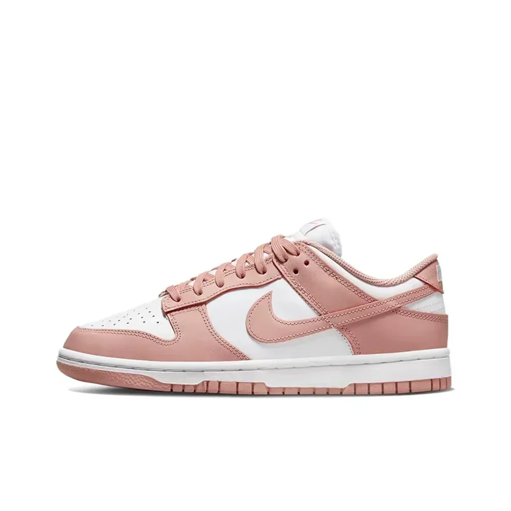 Nike Dunk Low Light Pink Daily Casual Women Skateboarding Shoes Non-slip Walking Sneakers FREE SHIPPING