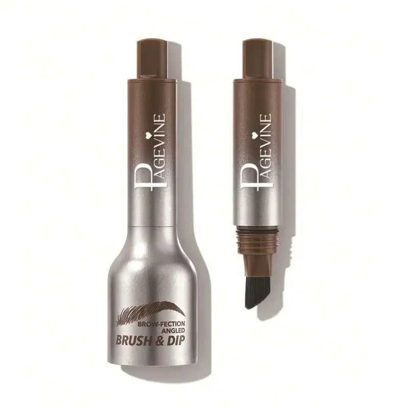 Hair-like Strokes Liquid Eyebrow With Large Brush Head,natural Hairline Press Type Eyebrows Dye Pen,anti Smudging Waterproof