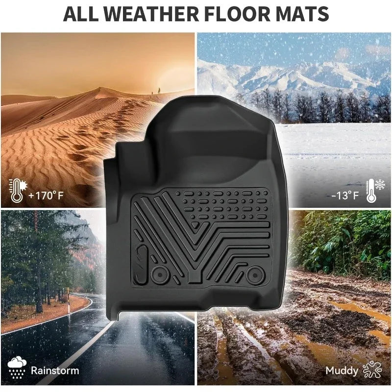 YITAMOTOR Floor Mats Fit for Ford F-150/F150 SuperCrew Cab 2025-2024 2015(Rear w/o U-Seat Flat Storage) Free Shipping