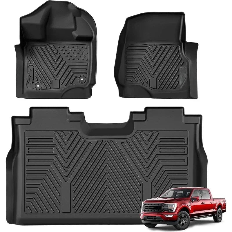 YITAMOTOR Floor Mats Fit for Ford F-150/F150 SuperCrew Cab 2025-2024 2015(Rear w/o U-Seat Flat Storage) Free Shipping