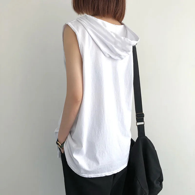 Solid Color 2023 Brand New Men's Tank Tops Vest Sleeveless Tees For Male Hooded Man Vests Tops Hip Hop Men Tank Top T shirt FREE Shipping