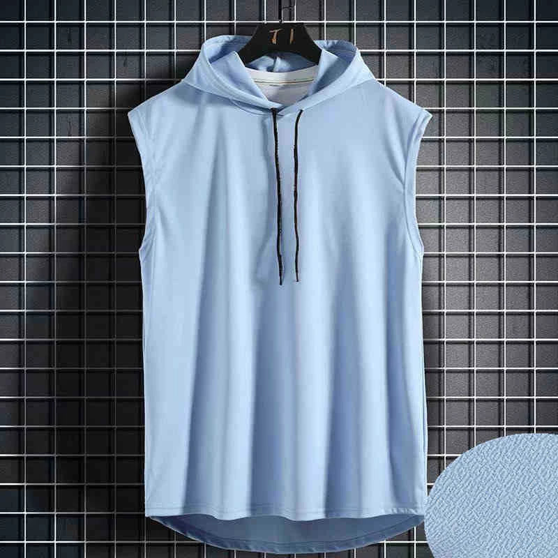 Solid Color 2023 Brand New Men's Tank Tops Vest Sleeveless Tees For Male Hooded Man Vests Tops Hip Hop Men Tank Top T shirt FREE Shipping