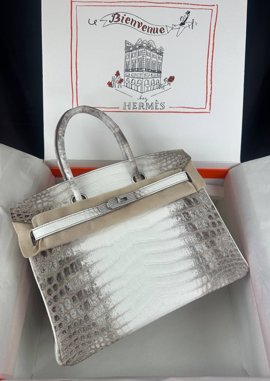 Hermes BIRKIN 30 Himalayan Crocodile Leather