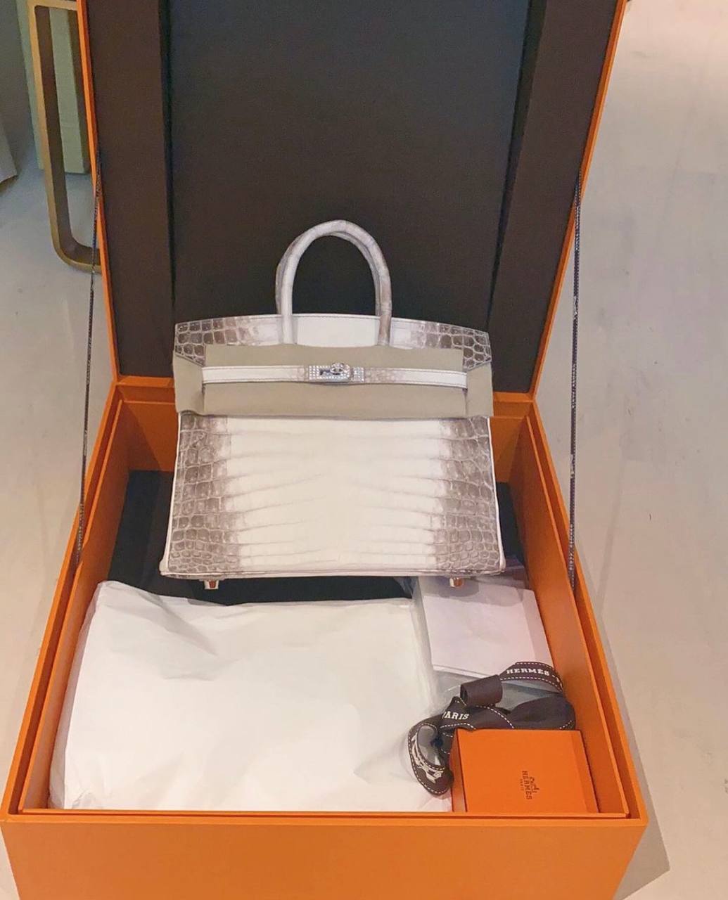 Hermes BIRKIN 30 Himalayan Crocodile Leather