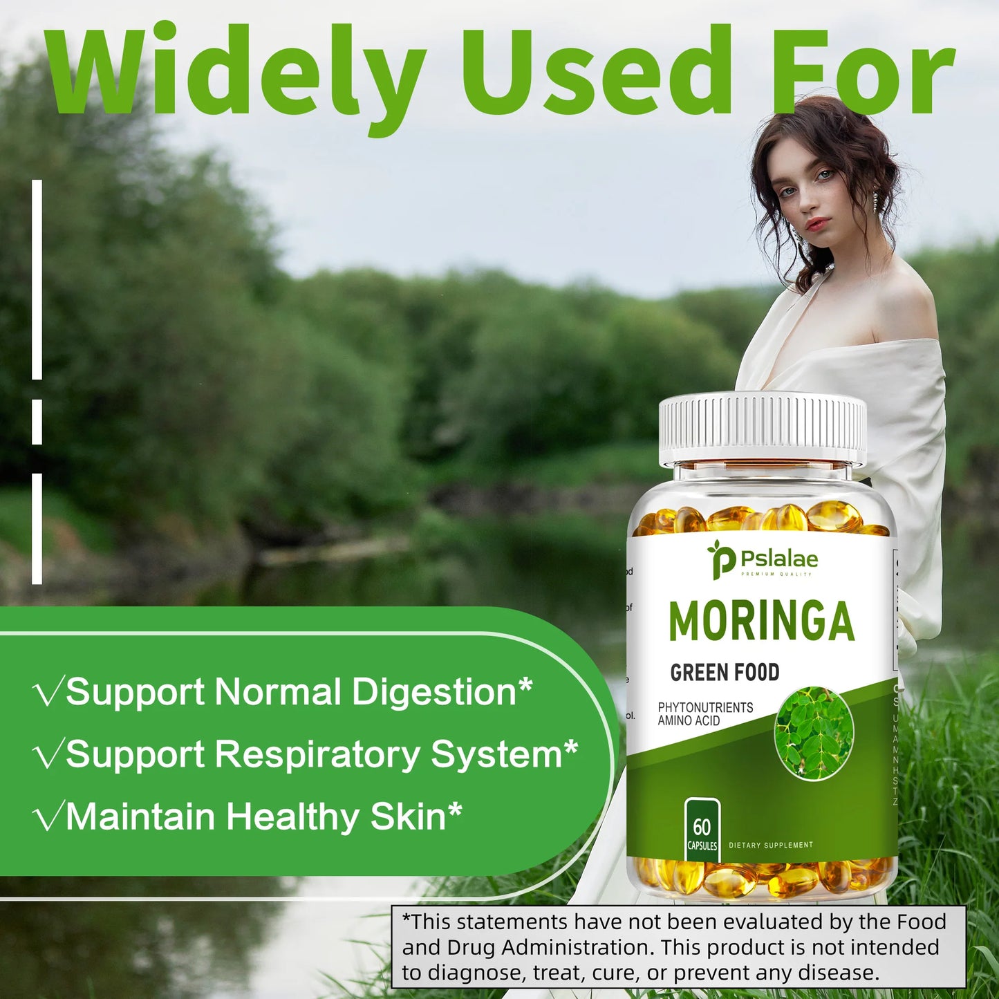 Moringa Capsules - Supports Digestion and Heart, Promotes Immune System Health and Brain Health - 60 Capsules FREE SHPPING