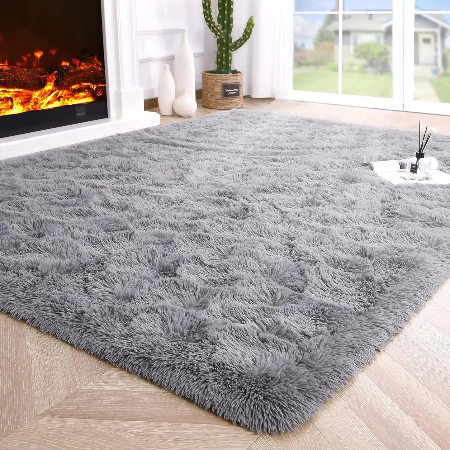 Fluffy Rugs for Bedroom Fuzzy Area Rugs for Living Room Soft Kids Carpet Non Slip Rugs for Hardwood Floors Room Decor